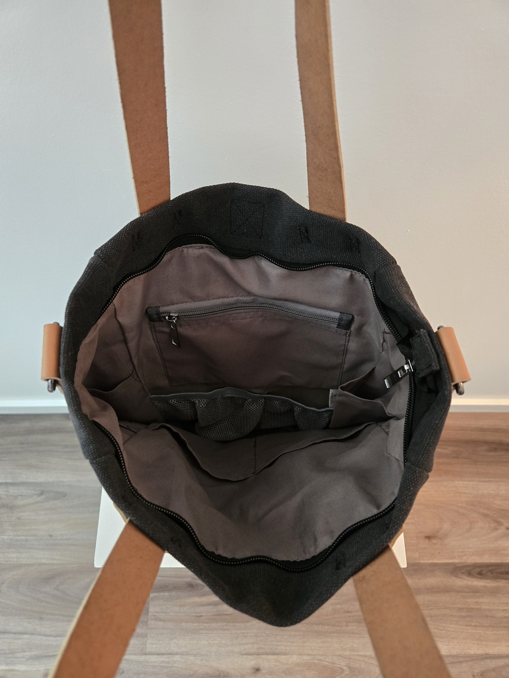 Black Canvas Backpack - Picture 3 of 5